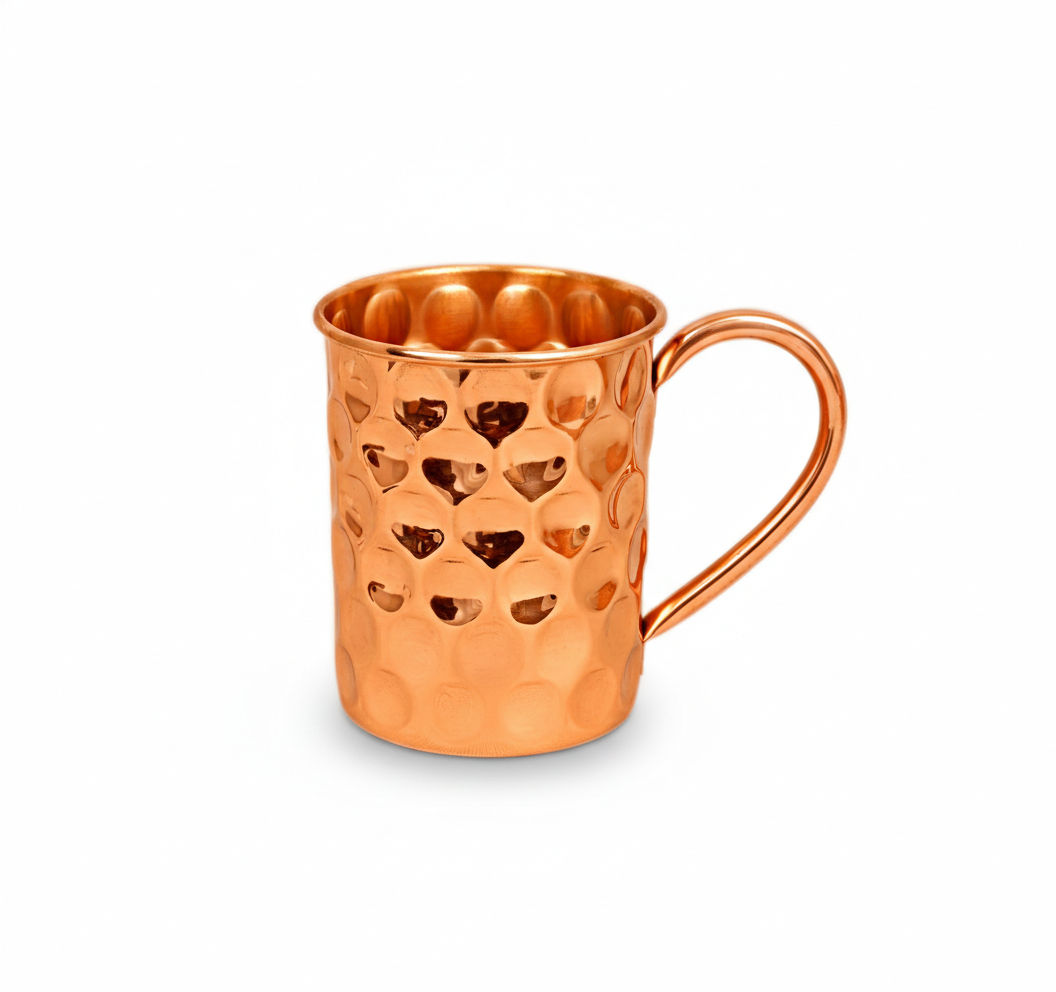 Pure copper big diamond design beer mug cup, 500 ML